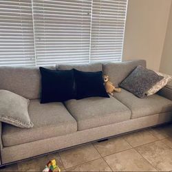 Pottery Barn Sofa And  Turner Square Arm Chair With Cushions And Pillows