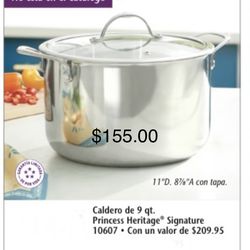 Princess house Olla de 9 qt clasica