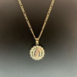 Mi Communion Cadena Oro 14 Kilates / 1st Communion Pandent 14K Gold