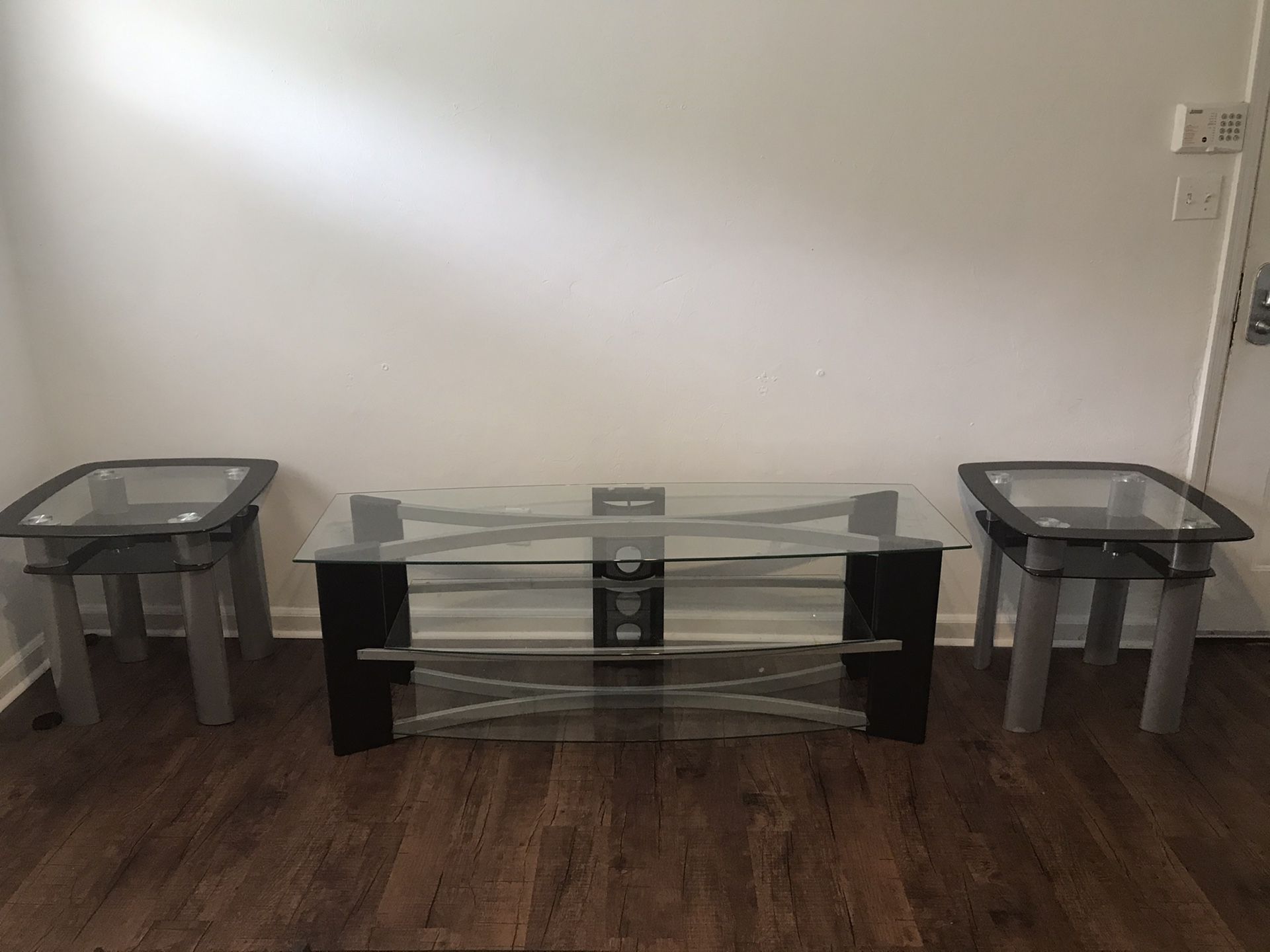 TV stand with mini side tables