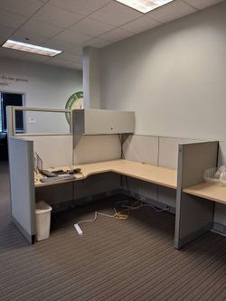 Commercial L-Shaped Cubicle Workstations