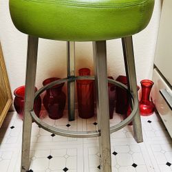 Green cushy stool