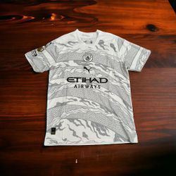 Soccer Jersey Manchester City Year of The Dragon Haaland #9 White Men Size Shirt