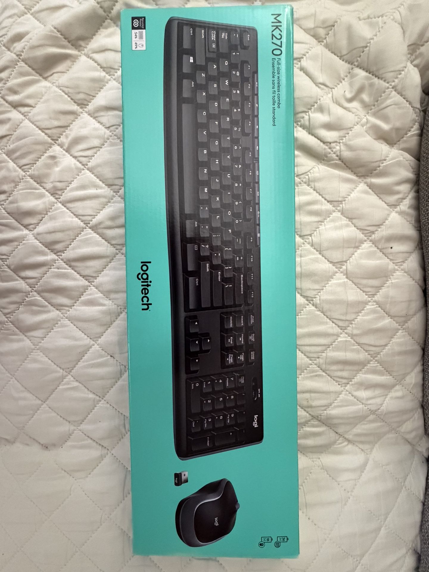 Logitech MK270 Wireless Keyboard & Mouse Combo – Sealed, Never Opened – $25