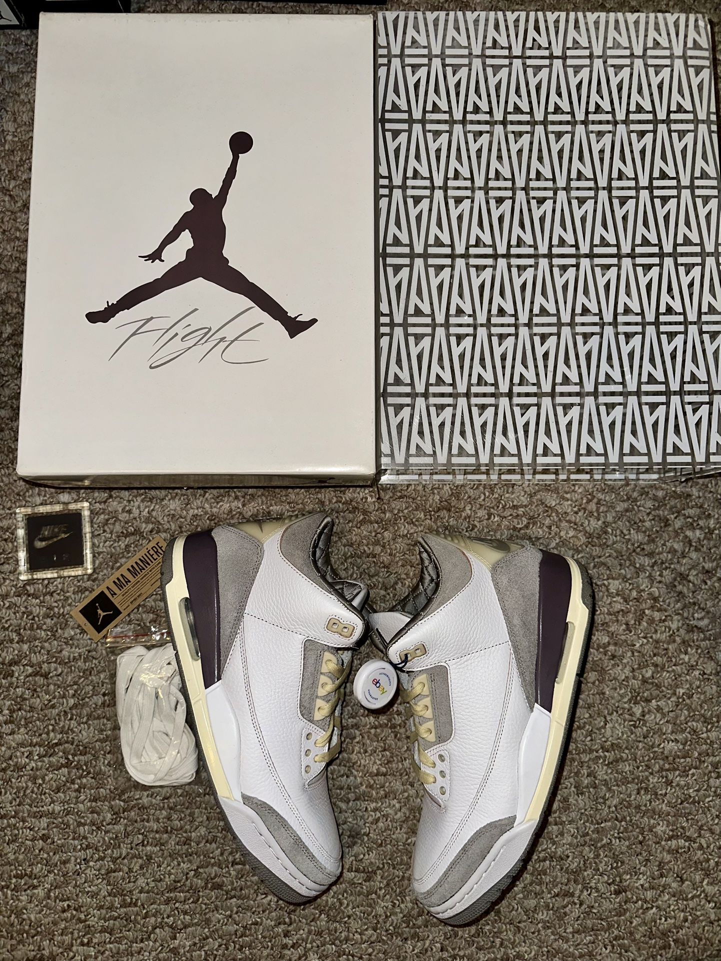 Nike Jordan 3 Og “Ama Manierre” Size 9 ❤️‍🔥(Worn 1x) 