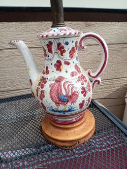 Teapot Rooster Lamp