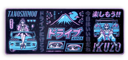 Hello Senpai ドライブ Desk Pad / Mousepad