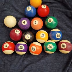 Complete Set Of Billiards Pool Balls