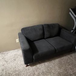 Small Two Seater Love Couch Blue 