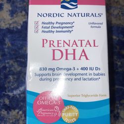 Nordic Naturals Prenatal DHA, 90 Soft Gels Per Bottle, Exp 03/2025 New Sealed