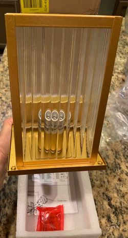 Gold outdoor wall lantern