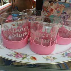 Cute Pink Maker's Mark Glasses Custom