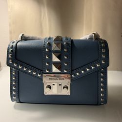 NEW Blue MK Crossbody Handbag With Studs 