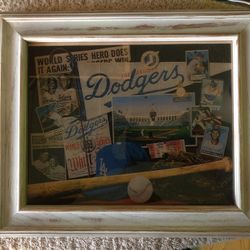 1955 Dodgers World Championship Framed Photo