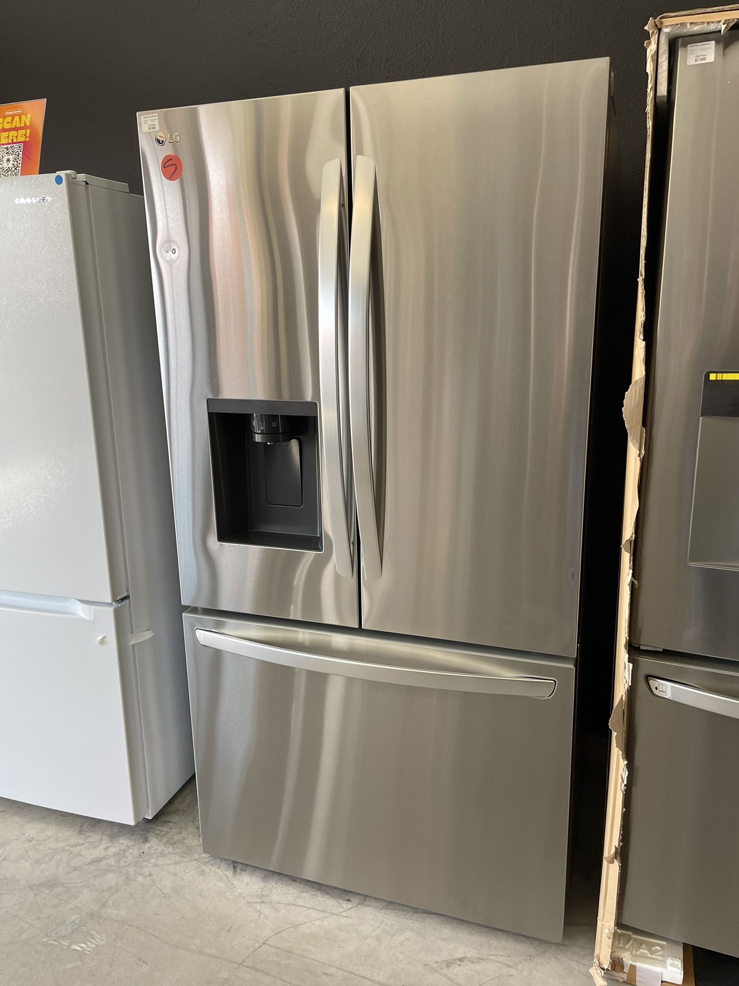 Lg 3 Door French Door Refrigerator In Stainless Steel 