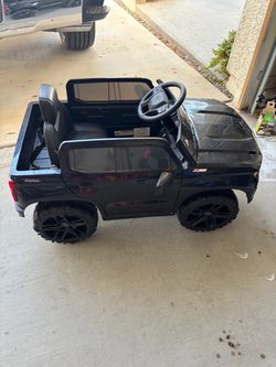 Black Kids Ride-On Electric Truck