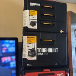 brand New Tough built stack tech 3 piece wheel box  drawers and tool box 215
