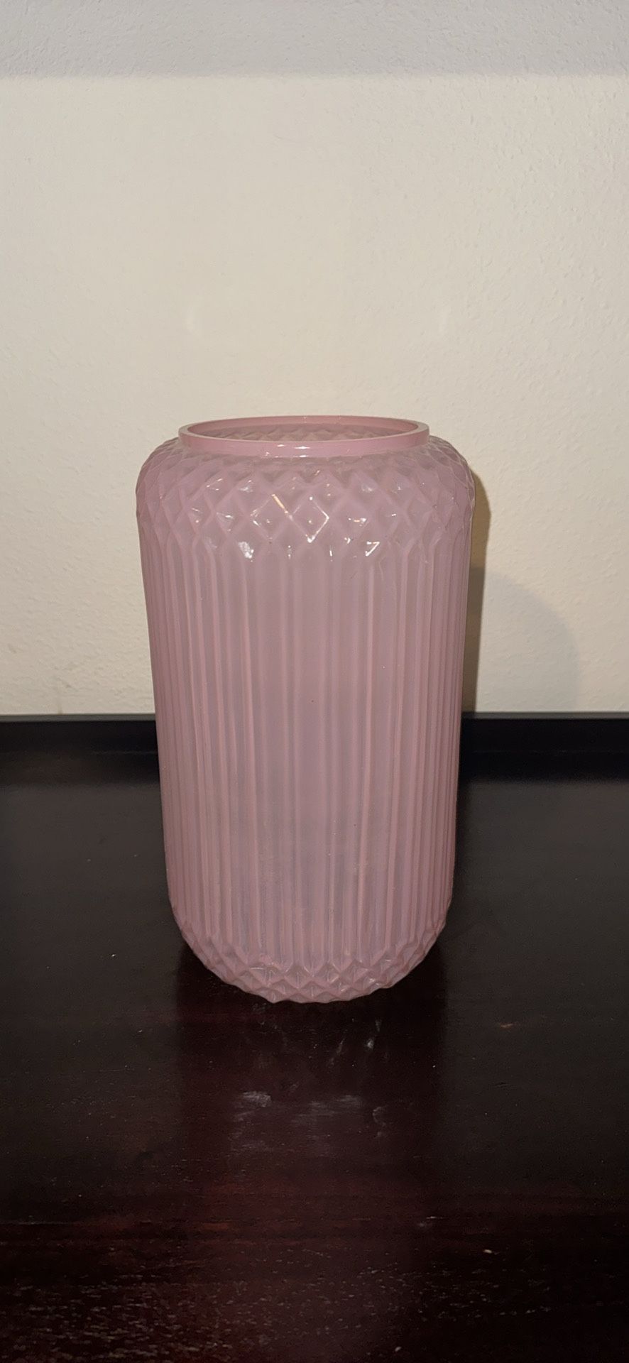 Pink Glass Vase - Decorative Accent