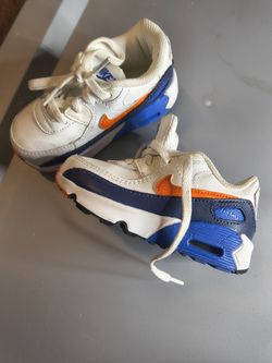 NIKE Air Max 90 Leather TD Shoes Sneaker CD6868-120 White Toddler Size 7c