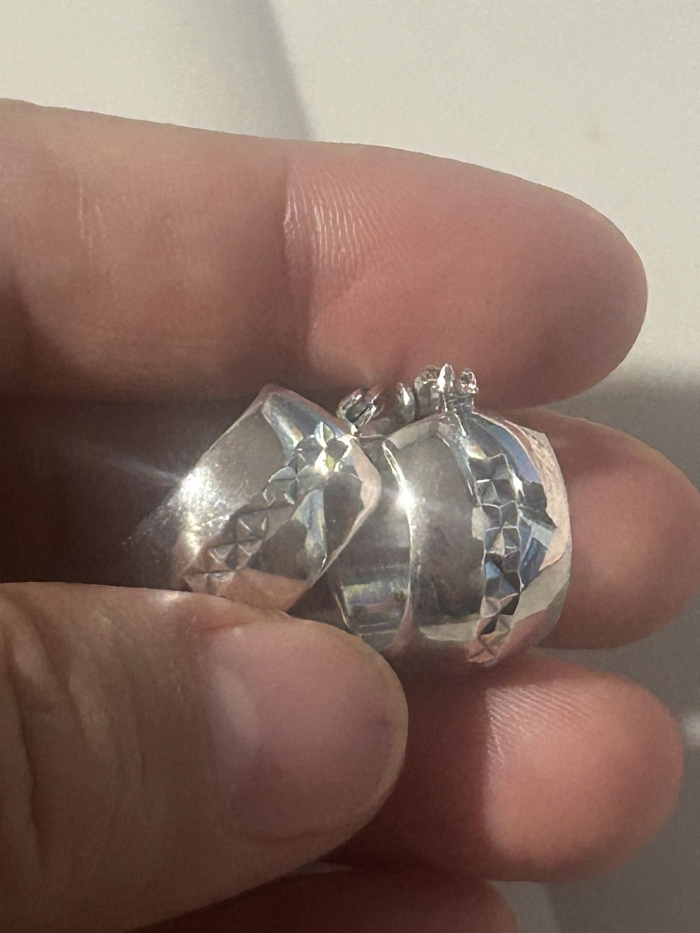 chunky 925 silver earrings