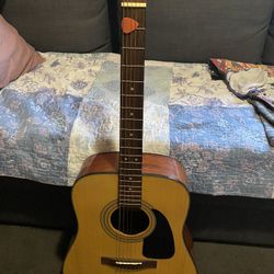 Fender Acoustic Guitar With Case And Accessories