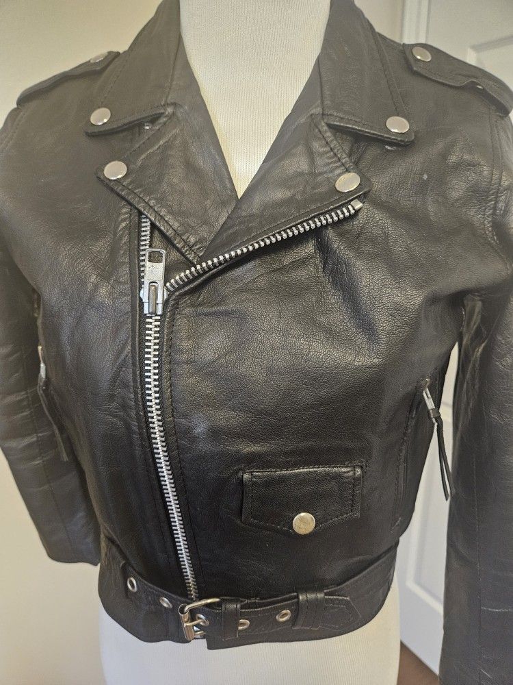 Unik Vintage Leather Jacket Youth Size 12