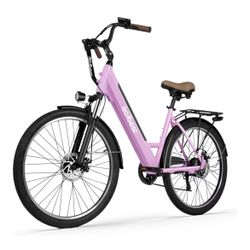 ACTBEST Core-Swept Electric Bike for Adults - 468Wh Removable Battery, Peak 750W Brushless Motor Cityrun Ebike,Up to 50 Miles, 26" Step Thru Commuter 