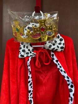 King Costume Set with Cape and Crown