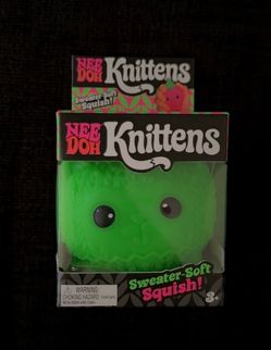 Nee Doh Knittens Green Squishy Toy