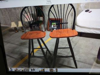 TWO Matching Bar Stools with backs