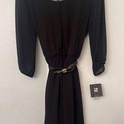 Black Dress Sheer Sleeves 