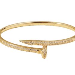 18K Yellow Gold Juste Un Clou  Lab Grown Diamond Bracelet