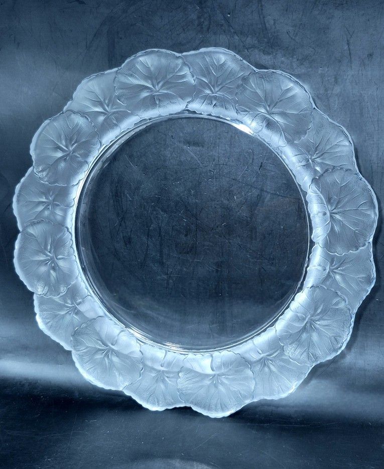 Lalique "Honfleur" crystal plate
