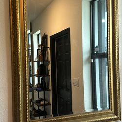 Gold antique mirror