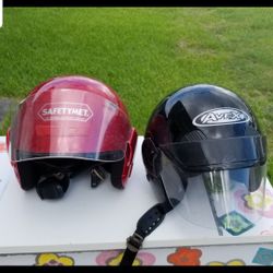 2 Helmets Mopeds or Scooter Helmets Avex and Safetynet $20.