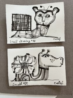 Calef Brown Original Snail Sketches