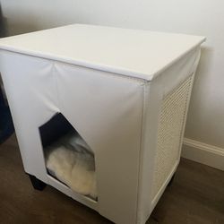 White Cat Bed Nightstand
