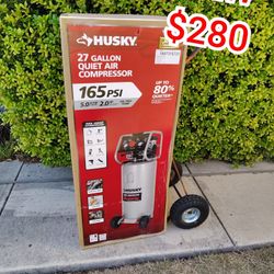 Husky 27 Gallon Quiet Air Compressor 