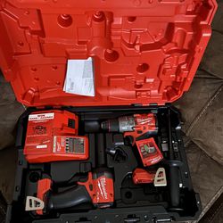 Milwaukee M18 FUEL 18V Lithium-Ion Brushless Cordless Hammer Drill and Impact Driver(Tools Only)With Charger 