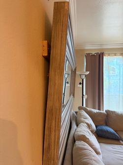 Large Wood Framed Wall Mirror