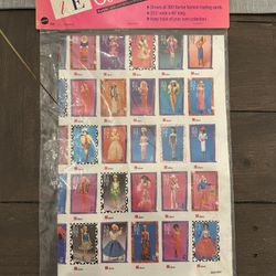 Barbie Trading Cards Collector Poster 1990 Never Opened 