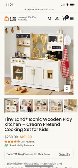 Tiny Land Deluxe play kitchen with accessories