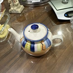 Small Whimsical Multi Colored Teapot For One Very Cute