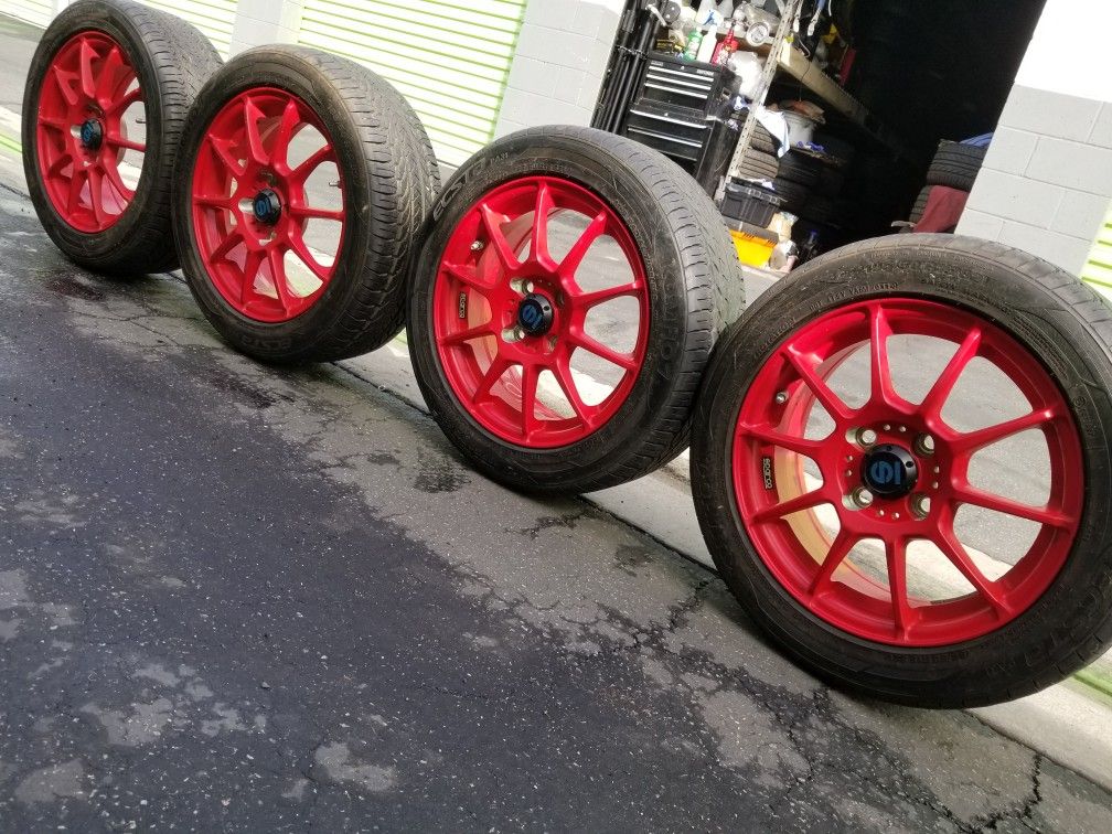 Red Sparco Rims Wheel 15x8 4 Lugs 4x100 Sparco Rims And Tires for Sale in Long Beach ...