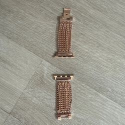 Rose Gold Chain Link Apple Watch Band – Stainless Steel, 38mm