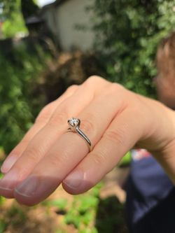 14k White Gold Diamond Engagement Ring