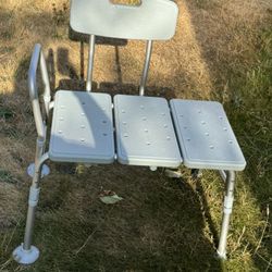  Drive Medical Plastic Tub Transfer Bench with Adjustable Backrest