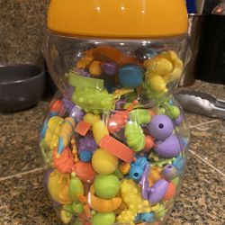 Large Cute Jar of kids Beads For Jewelry Making