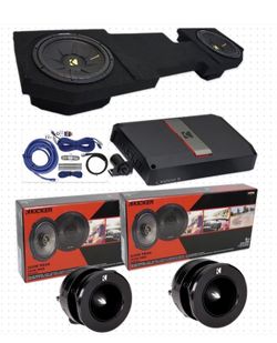 DODGE RAM 4 DOORS BASS AND VOICE PACKAGE KICKER AUDIO INSTALLED 