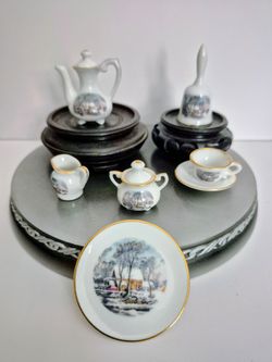 Vintage Porcelain Mini Teacup  set (8901)
